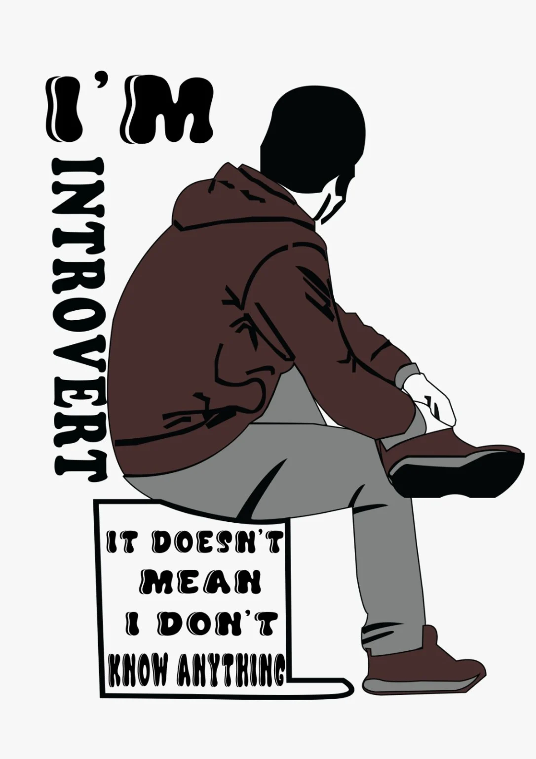 Introvert Tee — original Quiet is not empty. graphic, artwork preview
